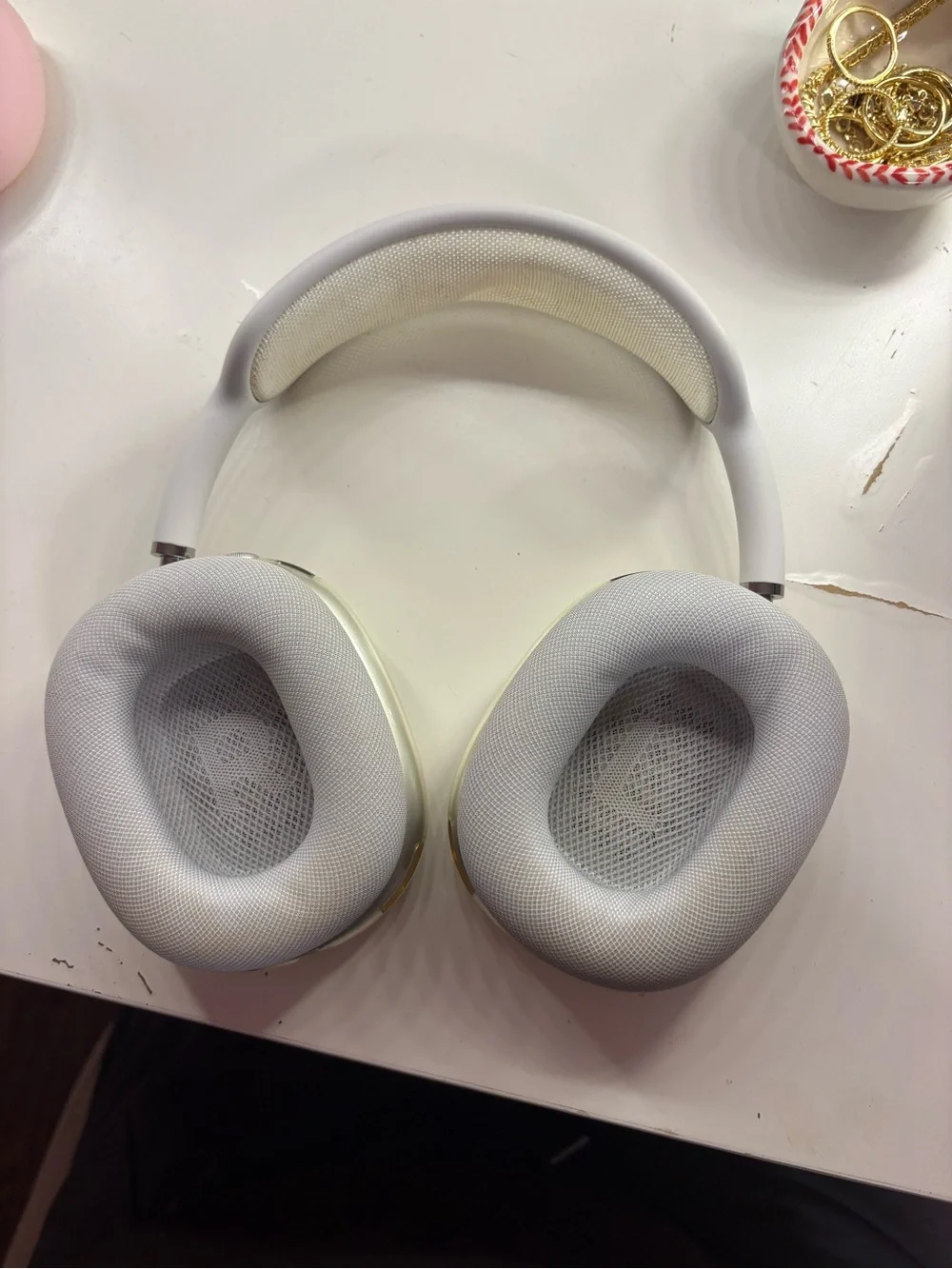 Apple Over-Ear Headphones — Silver and White